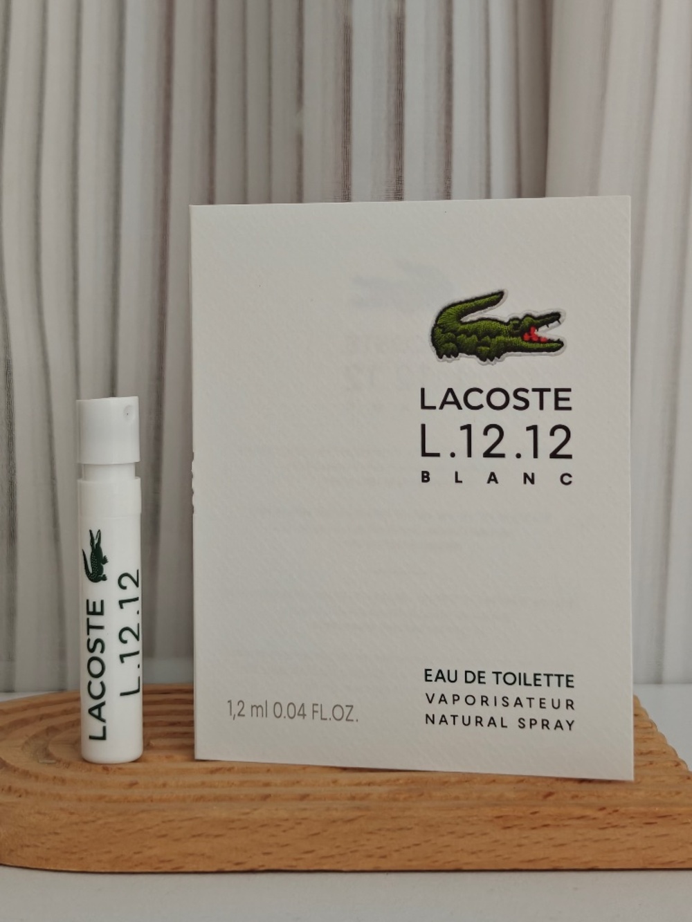 New Lacoste L.12.12 Blanc EDT Spray Sample 1.2 ml/ 0.04 oz